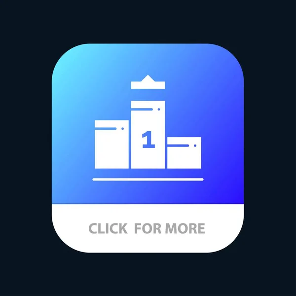 Pedestal, First, First Place, Education Mobile App Icon Design — 图库矢量图片