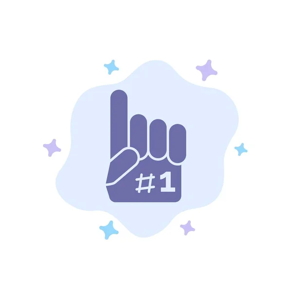 Fanatik, Finger, pěna, Sport modrá ikona na Backgro abstraktního mraku — Stockový vektor