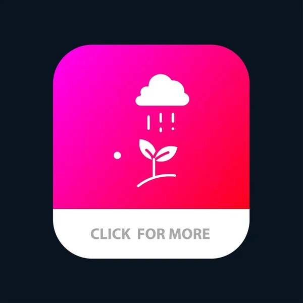 Nuage Pluie, Nuage, Nature, Printemps, Pluie Bouton d'application mobile. Andro — Image vectorielle