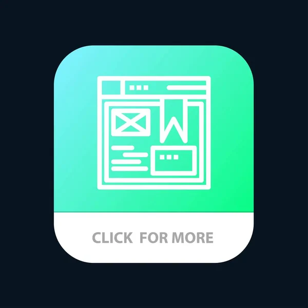 Layout, Web, Design, Website Mobile App Button. Android e IOS — Vetor de Stock