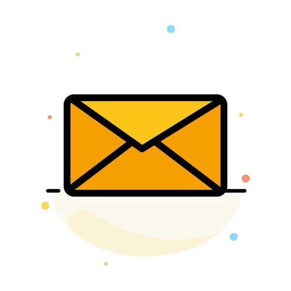Mail Mail Benutzer Benutzeroberfläche Abstrakte Flache Farbsymbolvorlage — Stockvektor