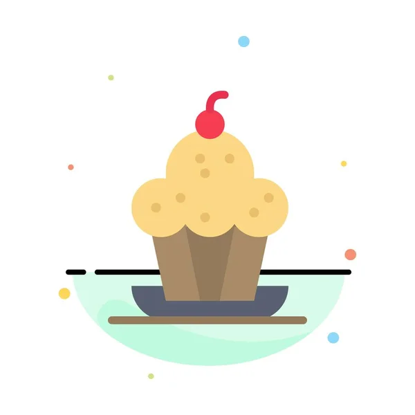 Kuchen, Dessert, Muffin, süß, Danksagung abstrakte flache Farbe i — Stockvektor