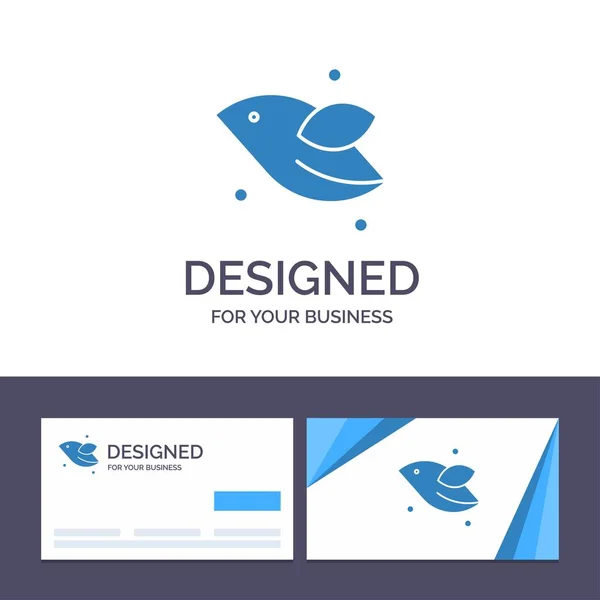 Creative Business Card and Logo template Animal, Bird, Fly, Spri — Stock Vector