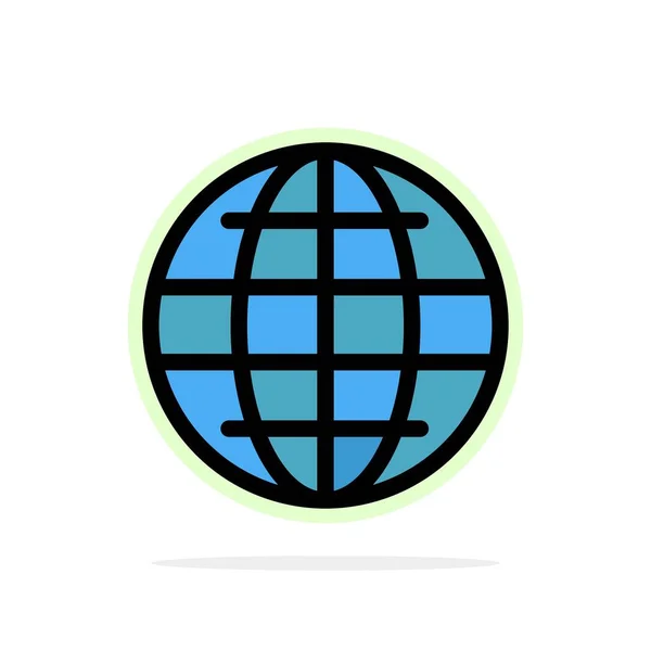 Monde Globe Internet Sécurité Résumé Cercle Arrière Plan Flat Color — Image vectorielle