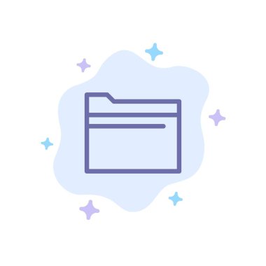 Klasör, Dosya, Veri, Soyut Bulut Backgrou Üzerinde Depolama Mavi Simge