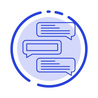 Sohbet, Kabarcıklar, Yorumlar, Konuşmalar, Görüşmeler Mavi Noktalı Çizgi L