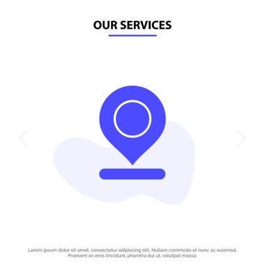 Hizmetlerimizin Konumu, Haritası, İşaretleyicisi, Sabit Glyph Icon Web aracını sabitleme