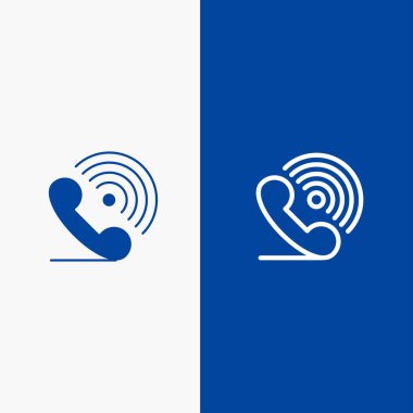 Çağrı, Telefon, Alıcı, Halka, Sinyal Hattı ve Glyph Katı simgesi B