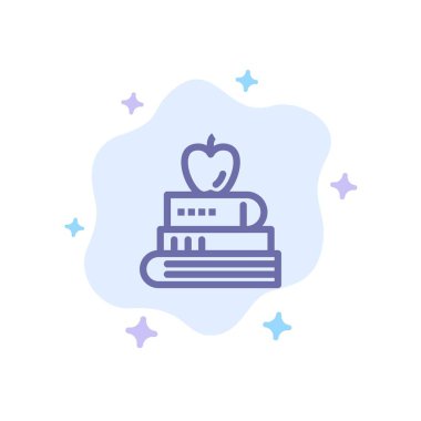 Kitap, Kalem, Gıda, Eğitim Mavi Simge Soyut Bulut Backgroun
