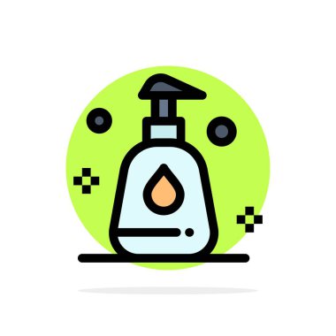 Temizlik, sprey, temiz soyut daire arka plan düz renk ICO