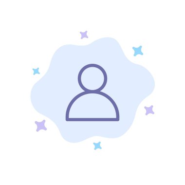 Kişiler, Mane, Soyut Bulut Arka Plan Üzerinde Twitter Mavi Simge