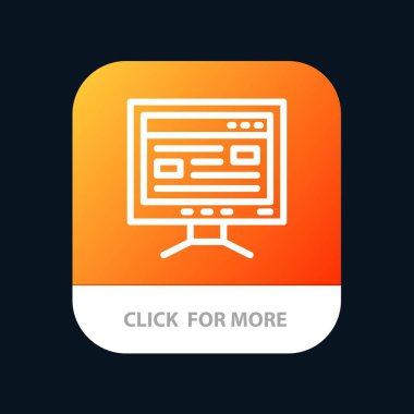 Bilgisayar, Online, Eğitim, Eğitim Mobil Uygulama Düğmesi. Android bir