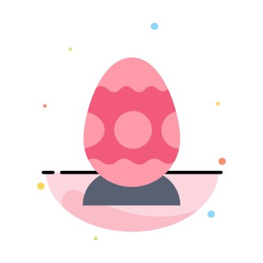 Dekorasyon, Paskalya, Paskalya Yumurtası, Yumurta Soyut Düz Renk Simgesi Tem