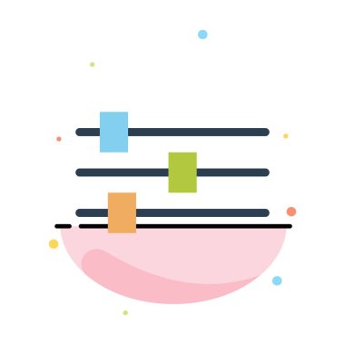 Tasarım, Düzenleme, Araç Soyut Düz Renk Simgesi Şablonu