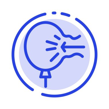 Hava, Balon, Darbe, Rölyef, Stres Mavi Noktalı Çizgi Simgesi