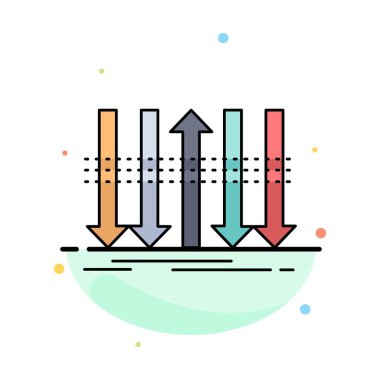 Ok, iş, ayrım, ileri, bireysellik Düz Renk 