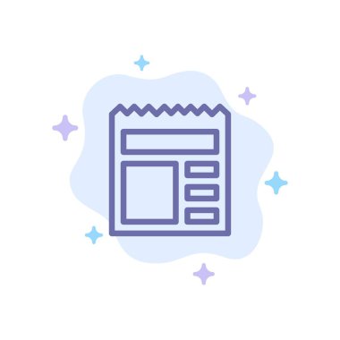 Soyut Bulut Arka Planı'nda Belge, Temel, Ui, Banka MaviSi Simgesi