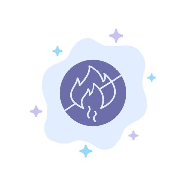 No Fire, No, Fire, İnşaat Mavi Simge Soyut Bulut Geri