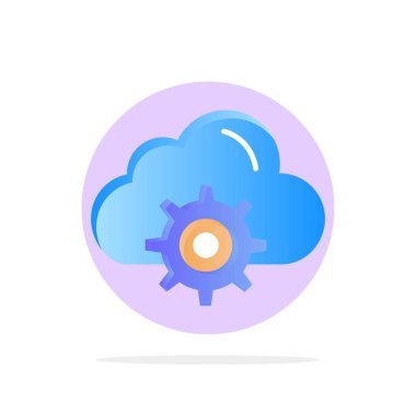 Bulut, Ayar, Dişli, Bilgi İşlem Özet Daire Arka Plan Düz 