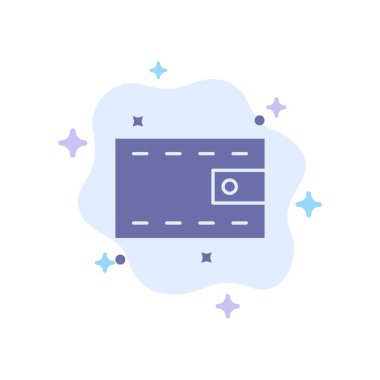 Soyut Bulut Arka Planda Cüzdan, Para, Nakit Mavi Simge