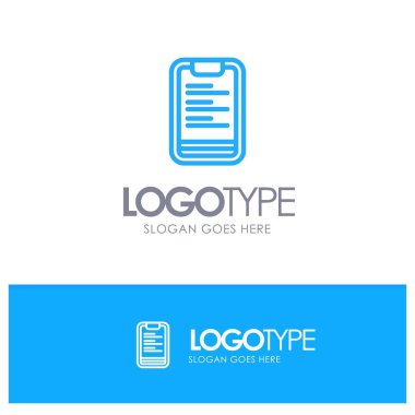 Pano, Metin, Pano, Motivasyon Mavi anahat Logo yer ile 