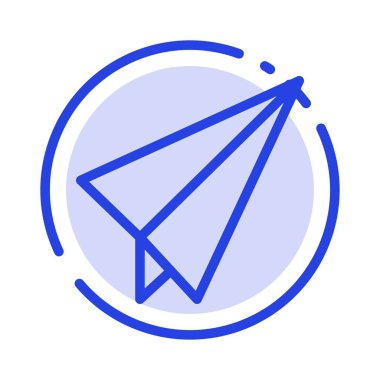 Kağıt, Kağıt düzlem, Düzlem Mavi Noktalı Çizgi Simgesi