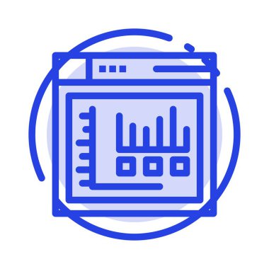 Tarayıcı, İnternet, Web, Statik Mavi Noktalı Çizgi Simgesi