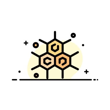 Kimyager, Moleküler, Bilim İş Düz Hat Dolgulu Simge Vektör