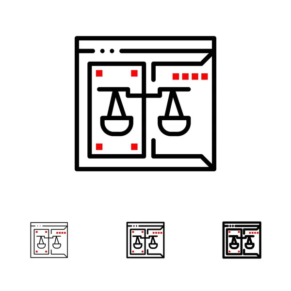 Negocio, Derechos de Autor, Tribunal, Digital, Derecho Negrita y delgada lin negro — Archivo Imágenes Vectoriales