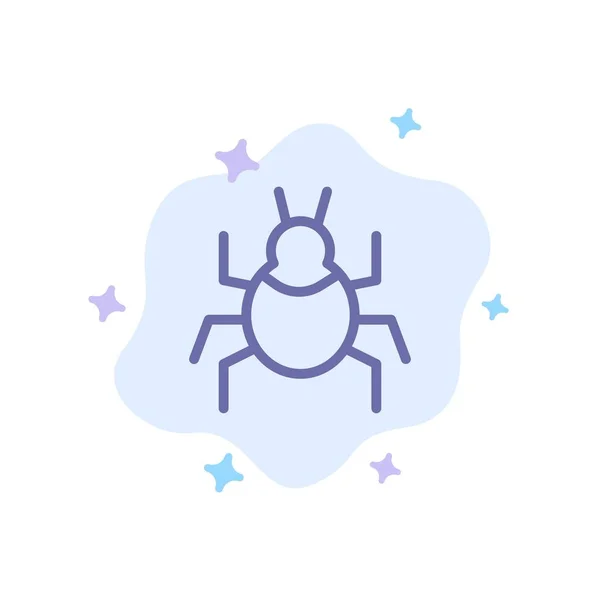 Bug, Naturaleza, Virus, Icono azul indio en la nube abstracta Backgroun — Vector de stock