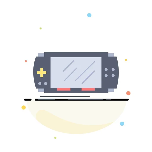 Console, dispositivo, gioco, gioco, psp Flat Color Icon Vector — Vettoriale Stock