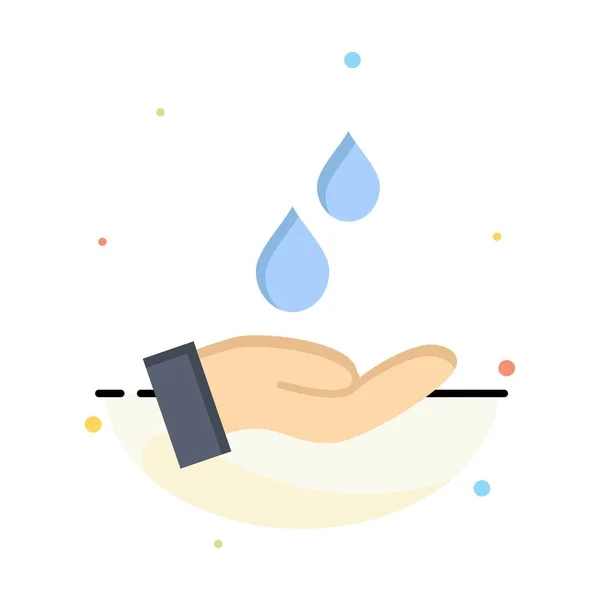 Gereinigt, Wasser, Energie, Macht Business-Logo-Vorlage. Flachfl. — Stockvektor