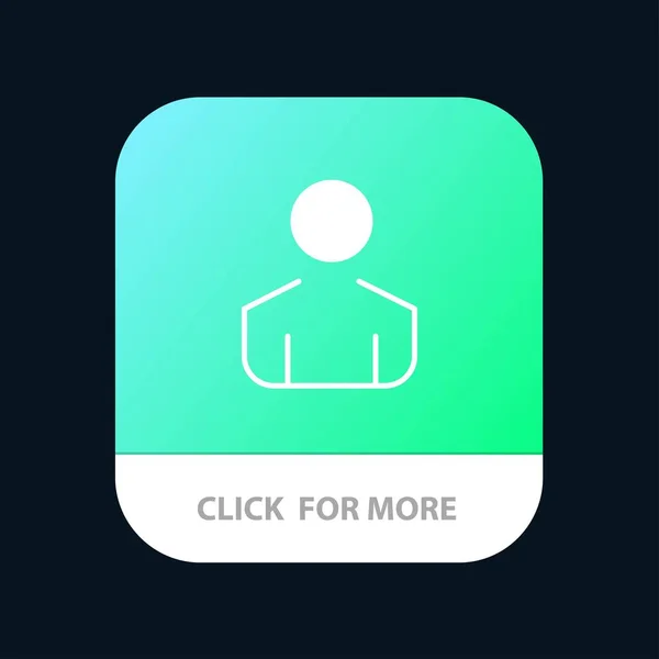 Hombre, Hombre, Persona Botón de aplicación móvil. Android y IOS Glyph Versi — Vector de stock