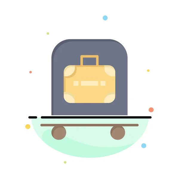 Hôtel, bagage, chariot, sac abstrait modèle d'icône de couleur plate — Image vectorielle