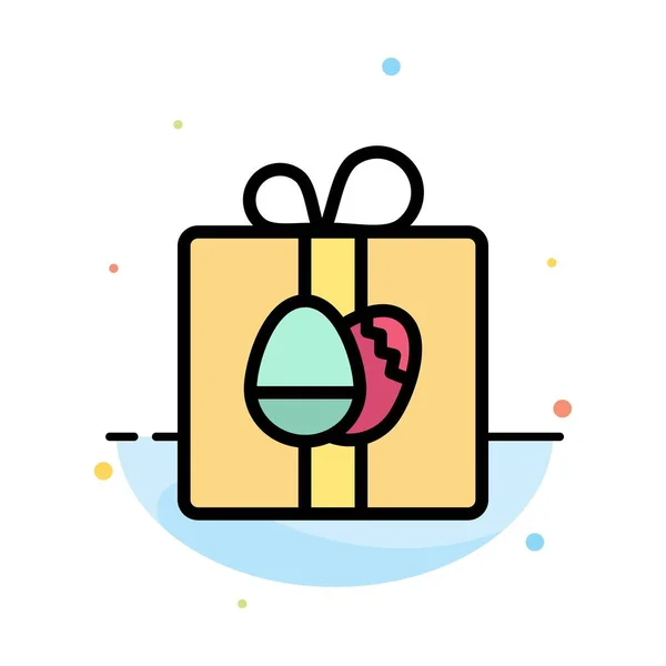 Подарок, коробка, день рождения, Пасхальная абстрактная икона — стоковый вектор