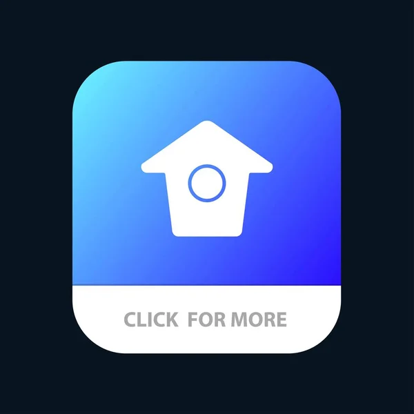 Birdhouse, Tweet, Twitter przycisk aplikacji mobilnej. Android i iOS GLY — Wektor stockowy