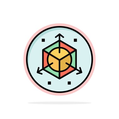 Ölçek, Modifikasyon, Tasarım, 3d Soyut Daire Arka Plan Düz 