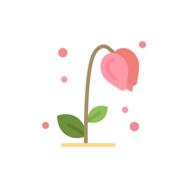 Ayçiçeği, Çiçek, Doğa, Bahar Düz Renk Simgesi. Vektör simgesi 