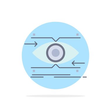 dikkat, göz, odak, seyir, vizyon Düz Renk Simge Vektör