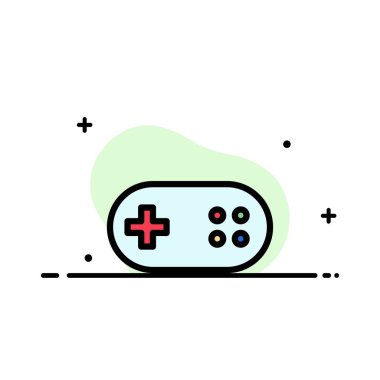 Yardım, Bant, Bandaj, Plus Business Flat Line Dolgulu Simge Vektörü 