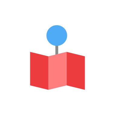 Konum, harita, Işaretçi, pin düz renk simgesi. Vektör simgesi Banner