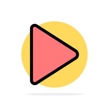 Play, Video, Twitter Soyut Daire Arka Plan Düz renk Simgesi