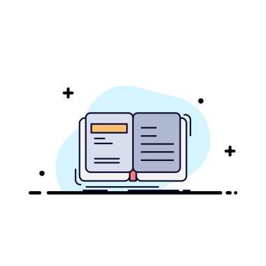 Yazar, kitap, açık, hikaye, hikaye anlatımı Düz Renk Simge Vektör