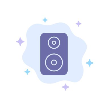 Konuşmacı, Woofer, Laud Blue Icon Soyut Bulut Arka Plan