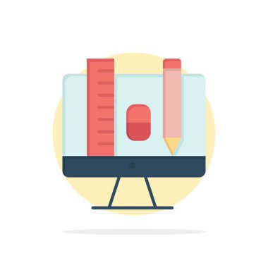 Bilgisayar, Eğitim, Ölçek, Kalem Soyut Daire Arka Plan Fl