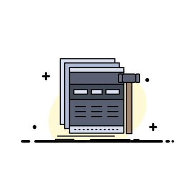 Internet, sayfa, web, web sayfası, tel kafes Düz Renk Simgesi Vektör