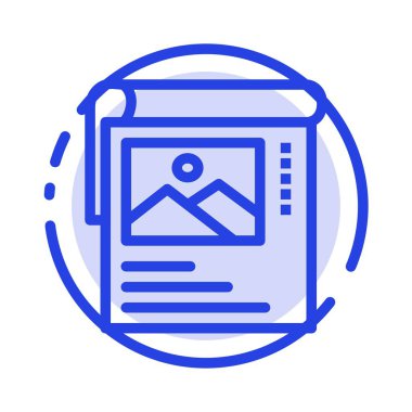 Duvar Kağıdı, Poster, Broşür Mavi Noktalı Çizgi Simgesi