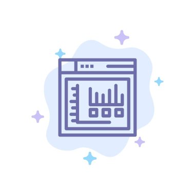 Tarayıcı, İnternet, Web, Soyut Bulut Backg Statik Mavi Simge
