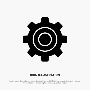 Temel, Genel, Dişli, Tekerlek katı Gph Simgesi vektör