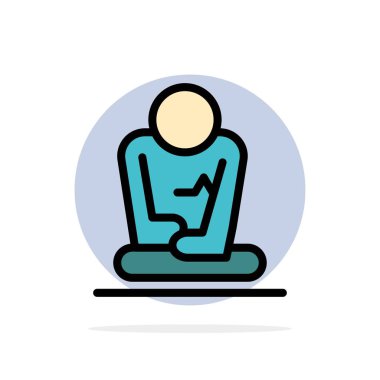 Hızlı, Meditasyon, Eğitim, Yoga Soyut Daire Arka Plan Düz